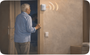 При открытии двери срабатывает датчик