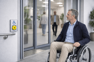 Кнопка помощи установлена у входа